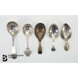 Five Silver Caddy Spoons