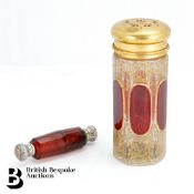 Victorian Cranberry Glass Double Scent Bottle