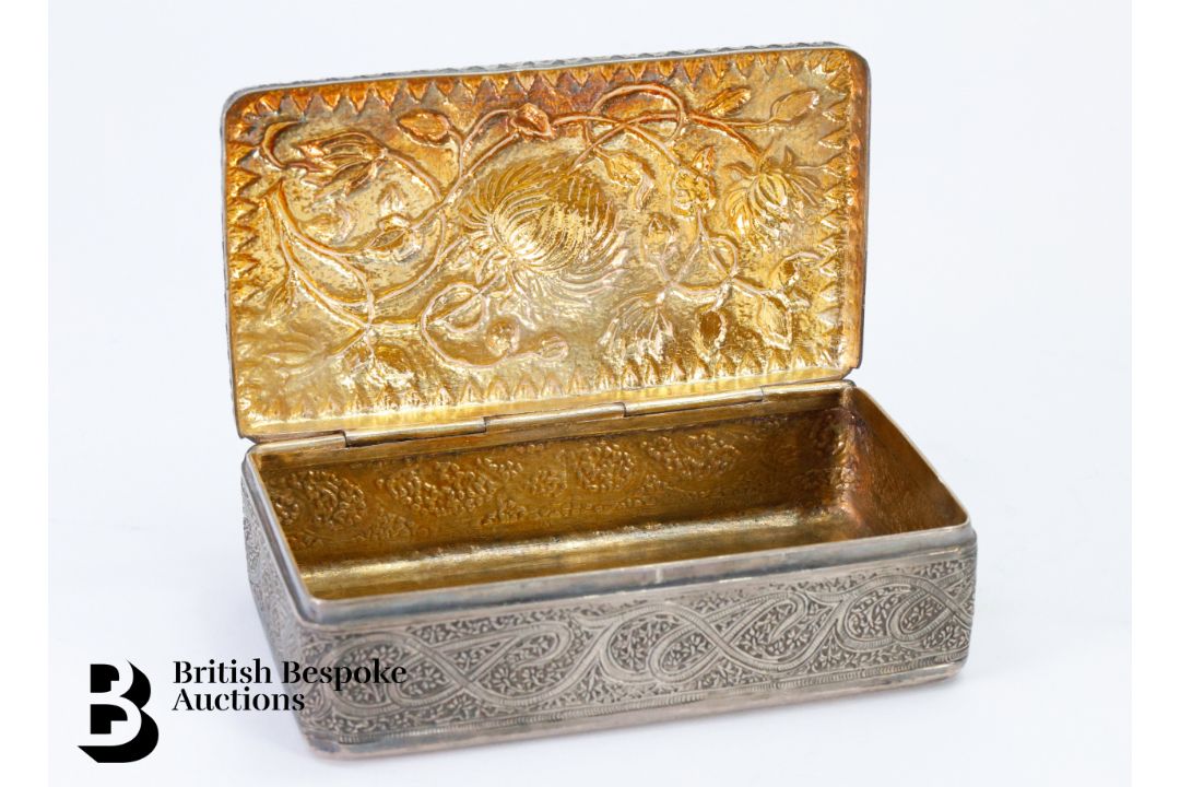 Persian Silver Cigarette Box - Image 2 of 8