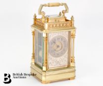 French Gilt Brass Carriage Clock