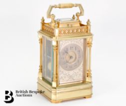 French Gilt Brass Carriage Clock