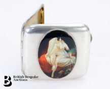 Silver and Enamel Cigarette Case