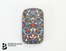Russian Silver Enamel Vesta Case