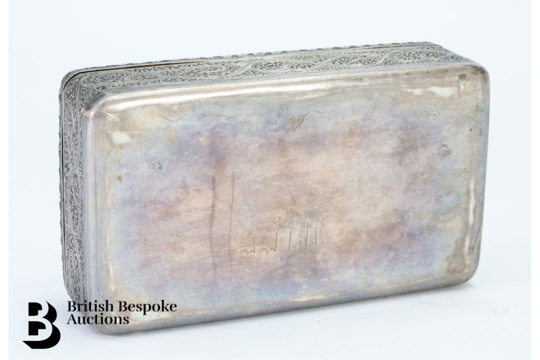 Persian Silver Cigarette Box - Image 5 of 8