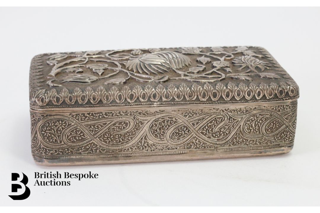 Persian Silver Cigarette Box - Image 1 of 8