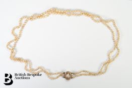 Antique Double Strand Pearl Necklace