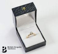18ct Yellow and White Gold Solitaire Diamond Ring