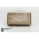 Silver Engine Turned Snuff Box