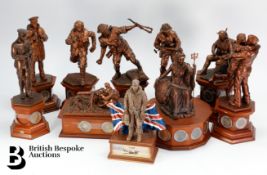 Danbury Mint WWII Painted Resin Sculptures