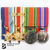 British Army WWII Medal Group and Commemorative Medal Group
