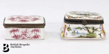 French Enamel Trinket Boxes