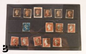 15 QV Imperf Stamps