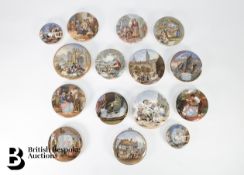 Fifteen Prattware Victorian Pot Lids