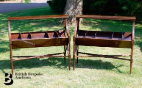 A Pair of Mahogany Book Trough