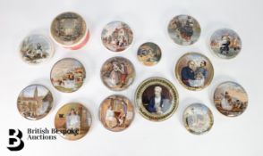 Fifteen Victorian Prattware Pot Lids
