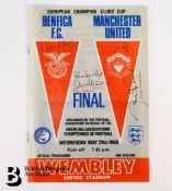 1968 European Cup Final Programme Signed