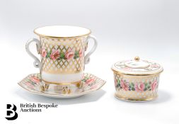 Derby Rose Lattice Cup and Saucer
