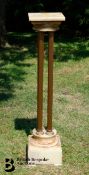 Marble and Brass Torchere
