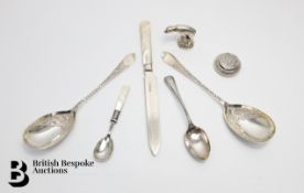 Pair of Silver Salad Spoons