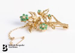 Gold Floral Brooch