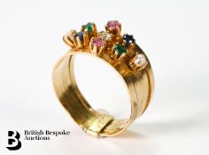 18ct Yellow Gold Five Band Ring