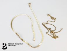 Two 14ct Gold Neck Chains