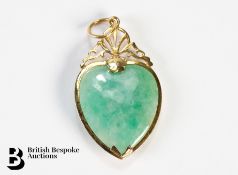 18ct Gold Jade Pendant