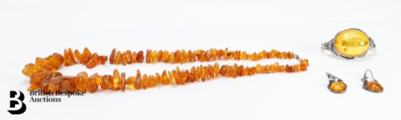 A Collection of Amber Jewellery