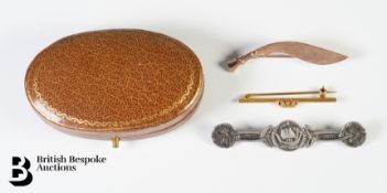 Two 9ct Gold Militaria Sweetheart Brooches