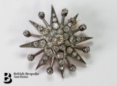 Victorian 9ct and Diamond Star Brooch