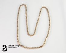 18ct Yellow and White Gold Rope Chain