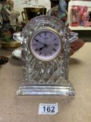 VINTAGE WATERFORD CRYSTAL CLOCK 18CM