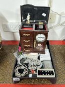 QUANTITY OF COSTUME JEWELLERY WITH JEWELLERY CABINET