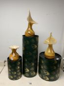 THREE BOXED ALUM BAY ART GLASS