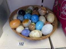 MIXED STONE EGGS SEMI-PRECIOUS STONE EGGS
