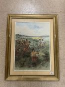 EVELYN STUART HARDY (1866-1935) SIGNED WATERCOLOUR FRAMED AND GLAZED 77 X 98CM