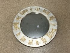 VINTAGE CIRCULAR GOTHIC - STYLE WALL MIRROR 60CM DIAMETER