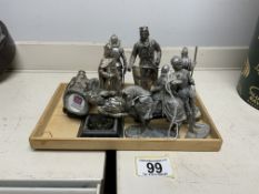 METAL PEWTER SOLDIERS - MAINLY MEDIEVAL