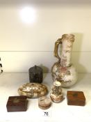 MIXED ITEMS INCLUDES ROYAL DOULTON CHINESE STYLE VASE AND MORE