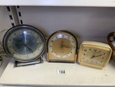 THREE ELECTRIC CLOCKS INCLUDES ART DECO TEMCO