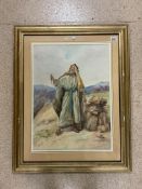 EVELYN STUART HARDY (BRITISH, 1866-1935) SIGNED WATERCOLOUR FRAMED AND GLAZED 77 X 98CM