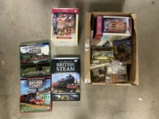 MIXED ITEMS, INCLUDES RAILWAY RELATED ITEMS, CIGARETTE CARDS, MODEL VILLAGES AND MORE