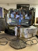 VINTAGE TIFFANY STYLE BANKERS TABLE LAMP