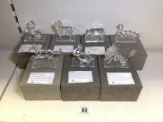 SEVEN CUT CRYSTAL FIGURES BY TERROY.COM BOXED CHINESE ZODIAC RELATED FROM HSBC
