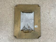 VINTAGE METAL MIRROR FROM THE MCPHAIL COLLECTION 50 X 38CM