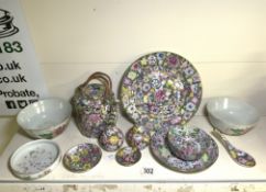 QUANTITY OF 19TH CENTURY CHINESE PORCELAIN INCLUDES ENAMEL PIECES