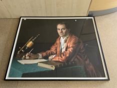 LARGE SIGNED PIGMENT PRINT ON PAPER MOUNTED ON ALUMINIUM TITLED SCHOLAR FRAMED AND GLAZED 153 X