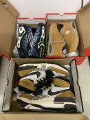 THREE BOXED NIKE AIR MAX IVO (11), AIR MAX PLUS (11) AND AIR JORDAN LEGACY 312 (12) - APPEAR