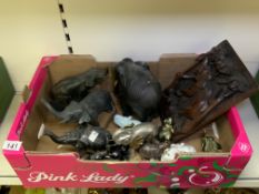 VARIOUS MODEL ELEPHANTS INCLUDES BRONZE, WOODEN AND MORE