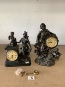 TWO VINTAGE FIGURAL CLOCKS, BY JULIANA
